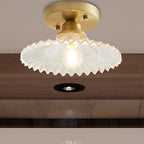 Ceiling Light Vintage Glass Flushmount Fixture