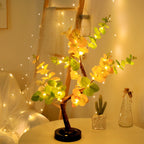 EucalyptusGlow Tree - LED Bonsai Lamp with Rechargeable Drive