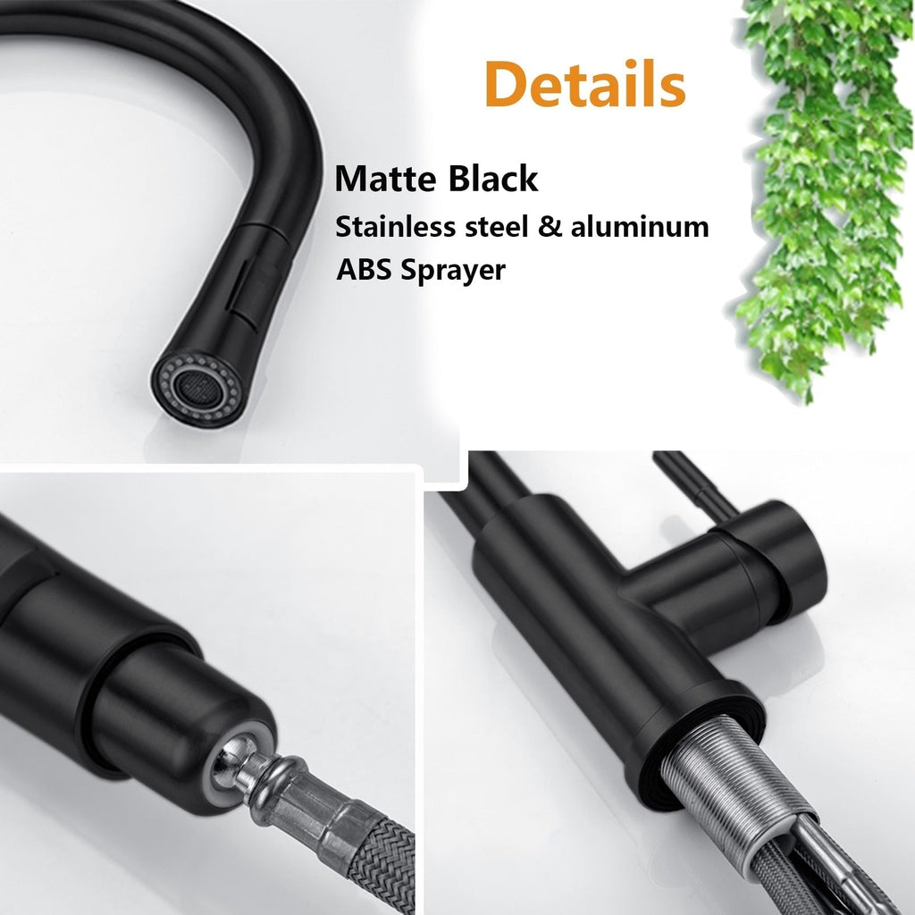 Kitchen faucet with pull-out and sensor