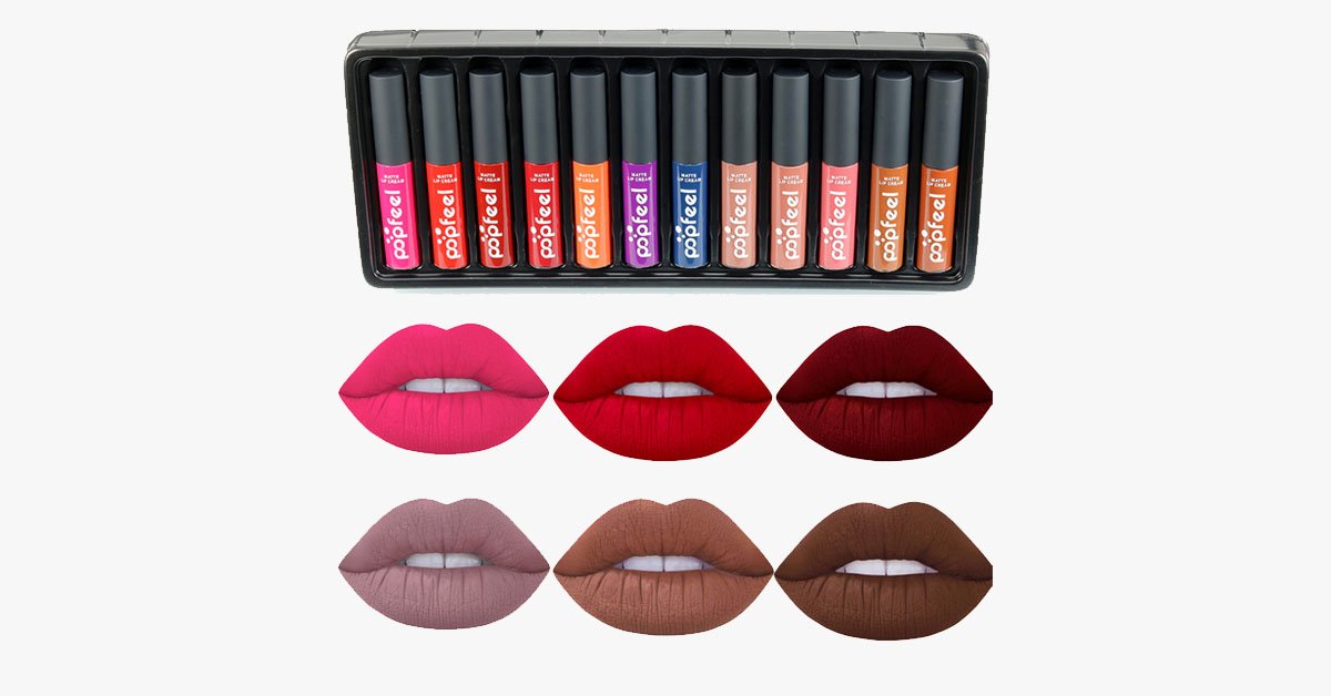 Eternal Velvet Matte Lipstick Set with 12 Shades – Your Everyday Look