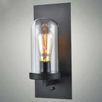 Industrial metal wall lamp 1-head bar lamp with glass shade for bedroom living room