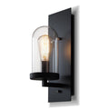 Industrial metal wall lamp 1-head bar lamp with glass shade for bedroom living room