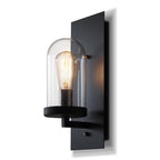 Industrial metal wall lamp 1-head bar lamp with glass shade for bedroom living room