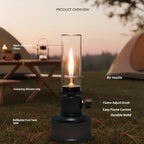 Mini Gas Flame Torch Table Lamp