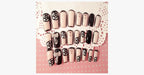 Black Rose Transparent Nails