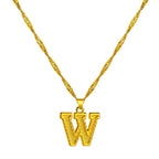 18K gold-plated initial letter necklace
