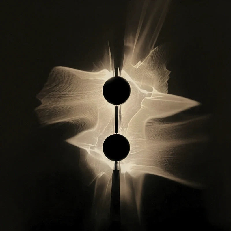 Rotatable Ripple-Light Wall Sconce with Aluminum and Stainless Steel
