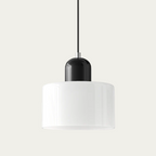 Glass light in subtle colors of the kitchen