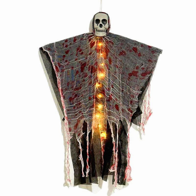 Halloween Hanging Decoration – Blood Red Luminous Skull Ghost