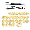 26/58-piece Letter Copper Embossing Set for DIY Wood and Leather Engraving