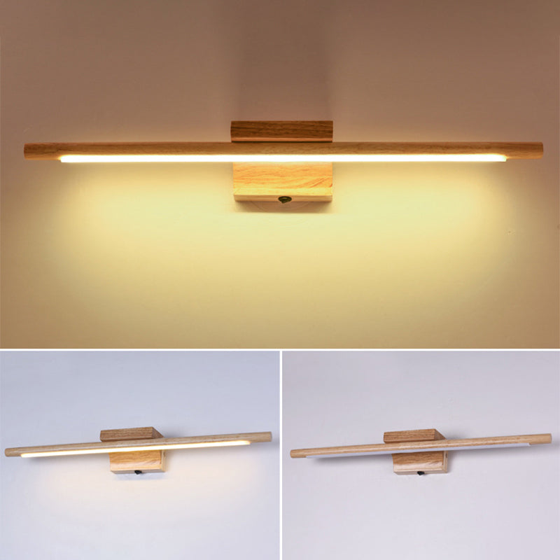 Wood LED Wall-Mounted Lighting Simplicity Residence Wall Lamp Lights for Bathroom