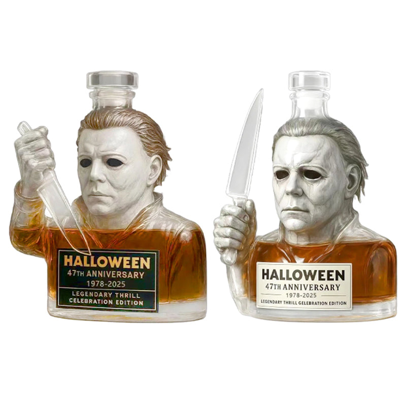 Halloween Michael Myers 47th Anniversary Casual Whiskey Lead-Free Glass Bottle 1978-2025