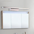Rectangular Interior Mirror Light Stainless Steel 16"/19.5" W LED Modern Wall-Mounted Light in Chrome, Warm/White Lighting