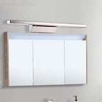 Rectangular Interior Mirror Light Stainless Steel 16"/19.5" W LED Modern Wall-Mounted Light in Chrome, Warm/White Lighting