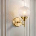 Spherical prism glass wall lamp minimalist single light brass wall lamp