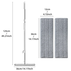 Hands-Free Flat Mop with Slim Design and Self-Wringing System