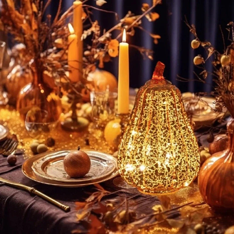 HarvestGlow Hand-Blown Glass Lamp