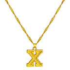 18K gold-plated initial letter necklace