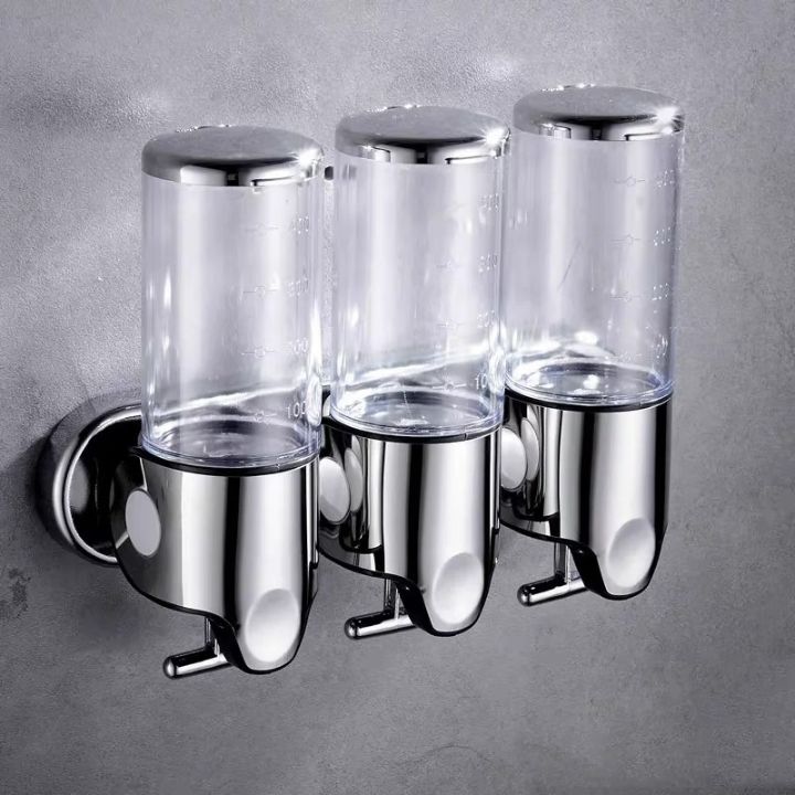 Wall Mounted Soap Dispenser | SudsStation Bathroom Organizer | Stainless Steel & ABS | 16.9 fl oz | Set of 1–3