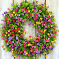 BloomWreath Spring & Summer Front Door Wreath | Handmade Floral Grapevine Accent
