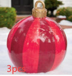 Inflatable Christmas Ball Outdoor Decoration 60cm – Weather Resistant PVC Christmas Decoration