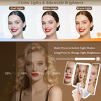 Tri-Fold LED Makeup Mirror