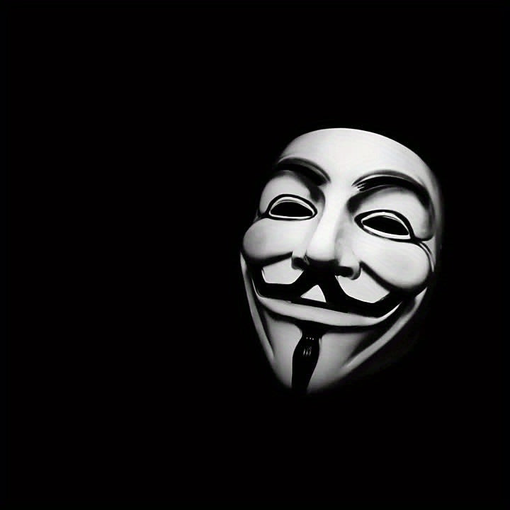 Men’s Full Face Plastic Halloween Mask | Anonymous Cosplay