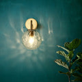 Wall Light Modern Glass Globe Sconce Gold Finish