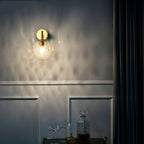 Wall Light Modern Glass Globe Sconce Gold Finish