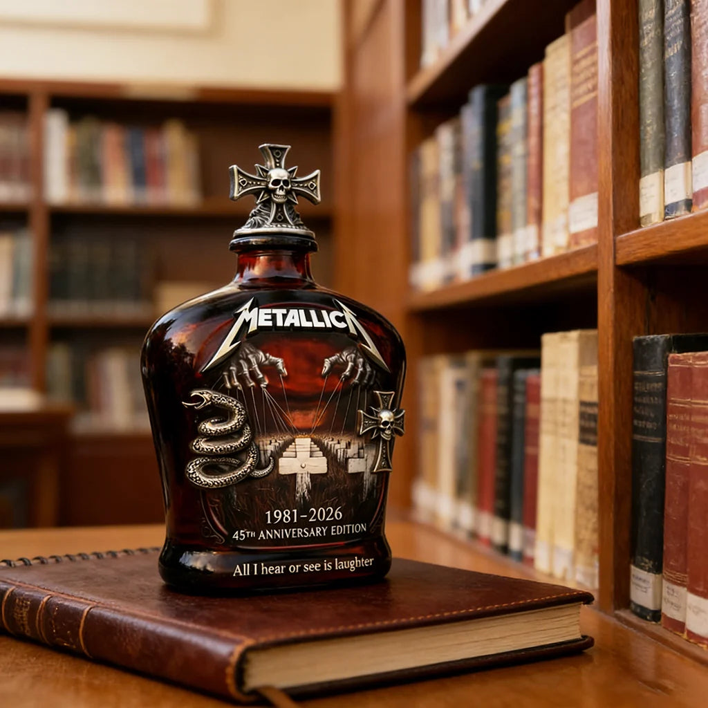 The Metal Gods 1981-2026 45th Anniversary Whisky Bottle
