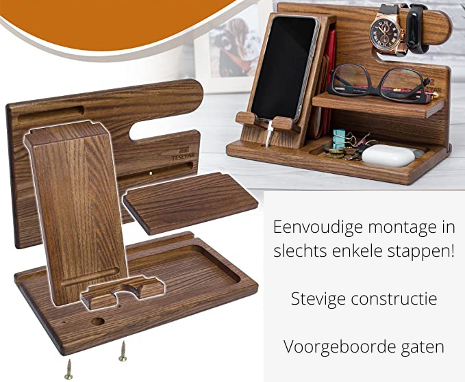 Wooden Phone Docking | Perfect organizer for your gadgets