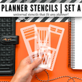 Journal Stencil Set | Reusable Mylar Templates | Bullet Planner & Scrapbook Accessories