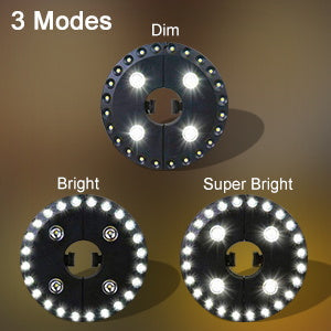28 LED patio umbrella light – 3 brightness modes for garden, camping & outdoor lighting
