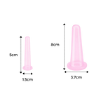 4 Silicone Cups for Facial Massage Cupping