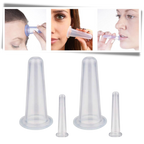 4 Silicone Cups for Facial Massage Cupping