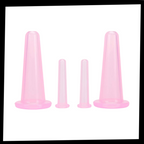 4 Silicone Cups for Facial Massage Cupping