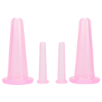 4 Silicone Cups for Facial Massage Cupping