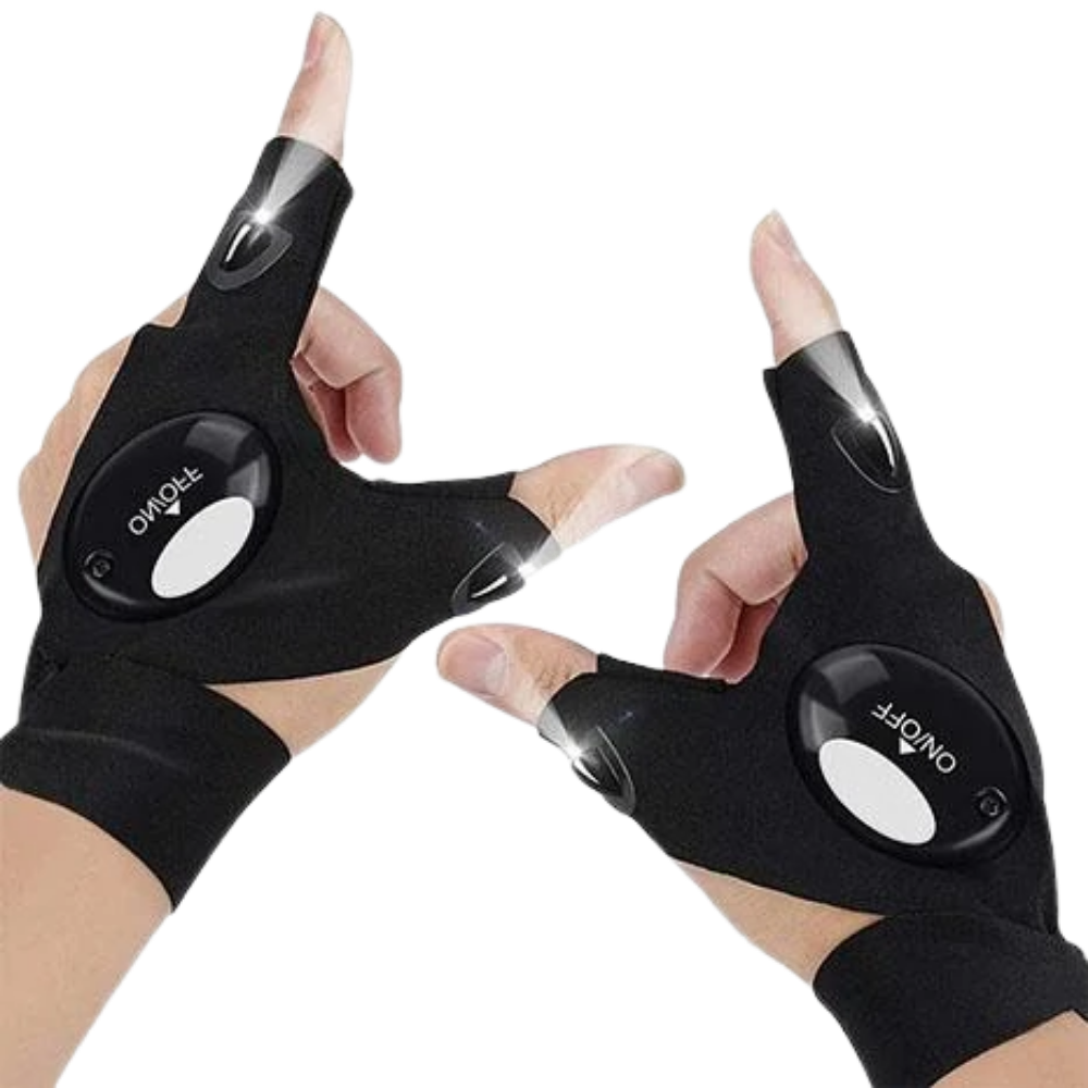 Set of LED gloves with waterproof lights