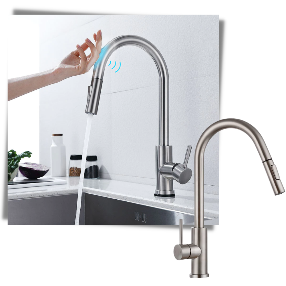 Flexible Kitchen Faucet with Sensor