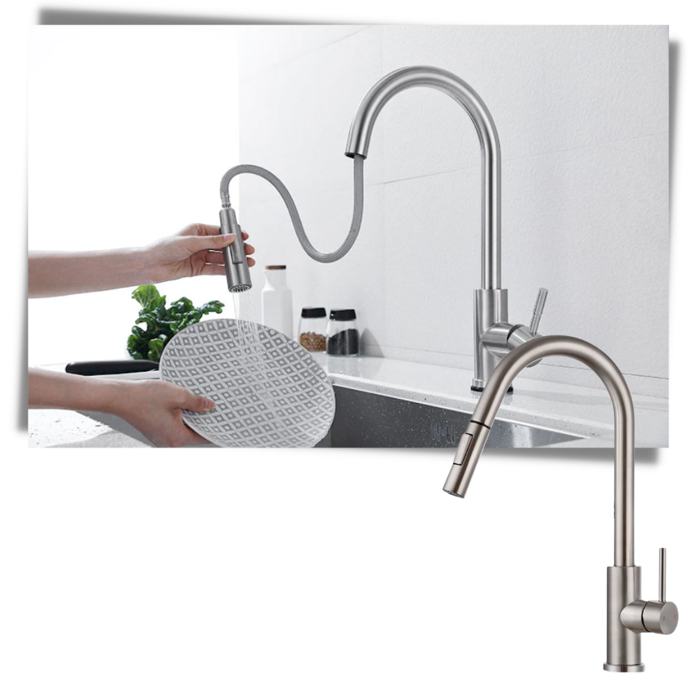 Flexible Kitchen Faucet with Sensor
