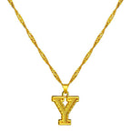 18K gold-plated initial letter necklace