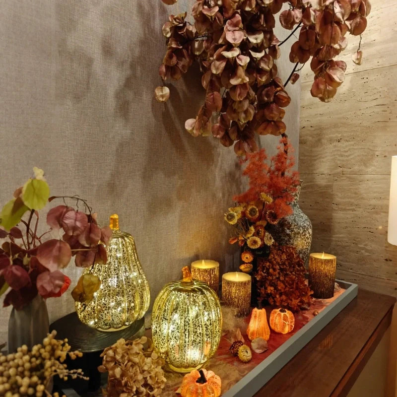 HarvestGlow Hand-Blown Glass Lamp