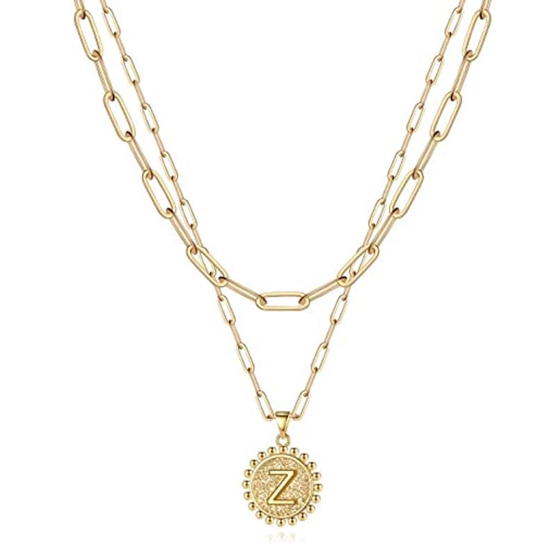 Golden Initial Necklaces for Women