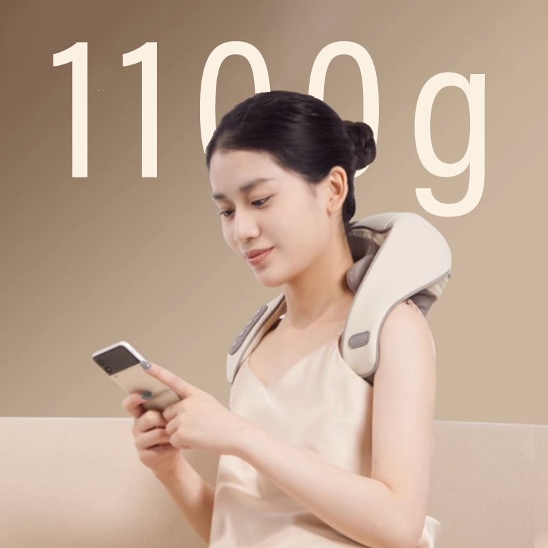 Massage devices for neck and shoulder with heat
