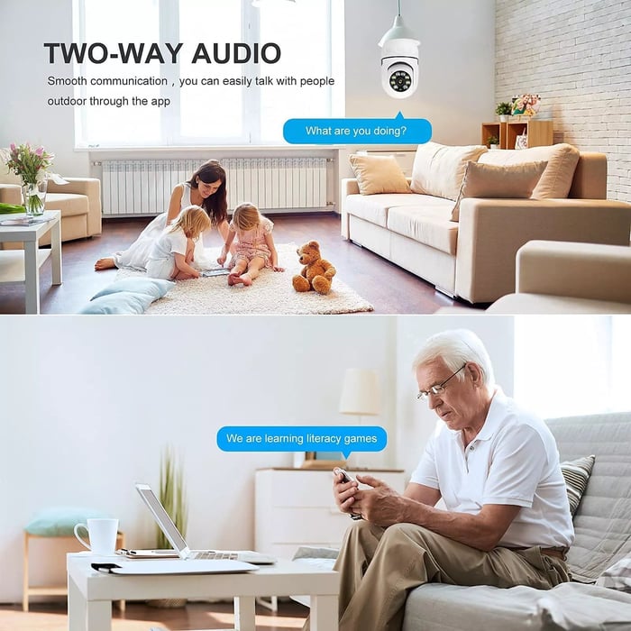 Wireless Wifi Lightbulb Camera Security Camera