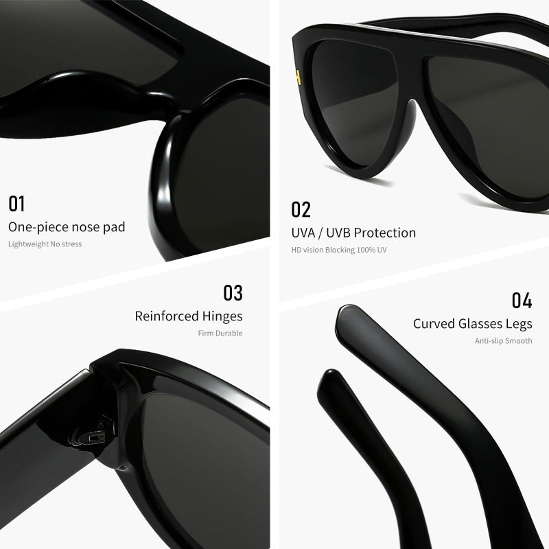 Oversized UV400 Aviator Sunglasses