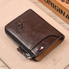 Men's multifunctional RFID-blocking, waterproof and durable PU leather wallet for men