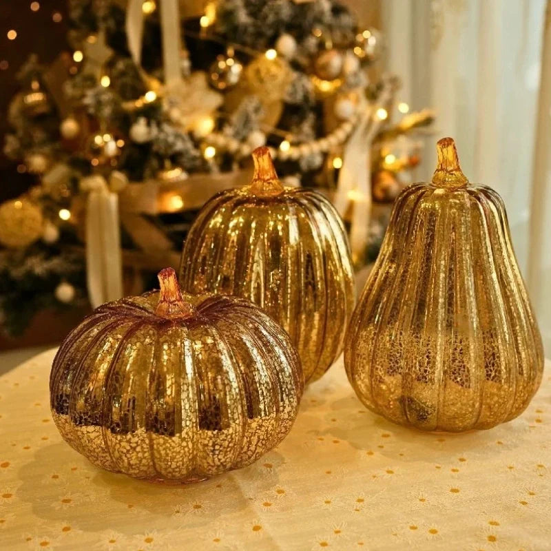 HarvestGlow Hand-Blown Glass Lamp