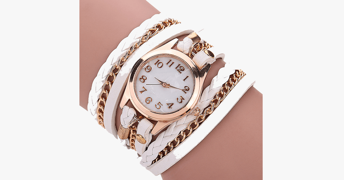 Gold Dial Quartz Watch with Funky Wraps – Designed to accentuate your casual look