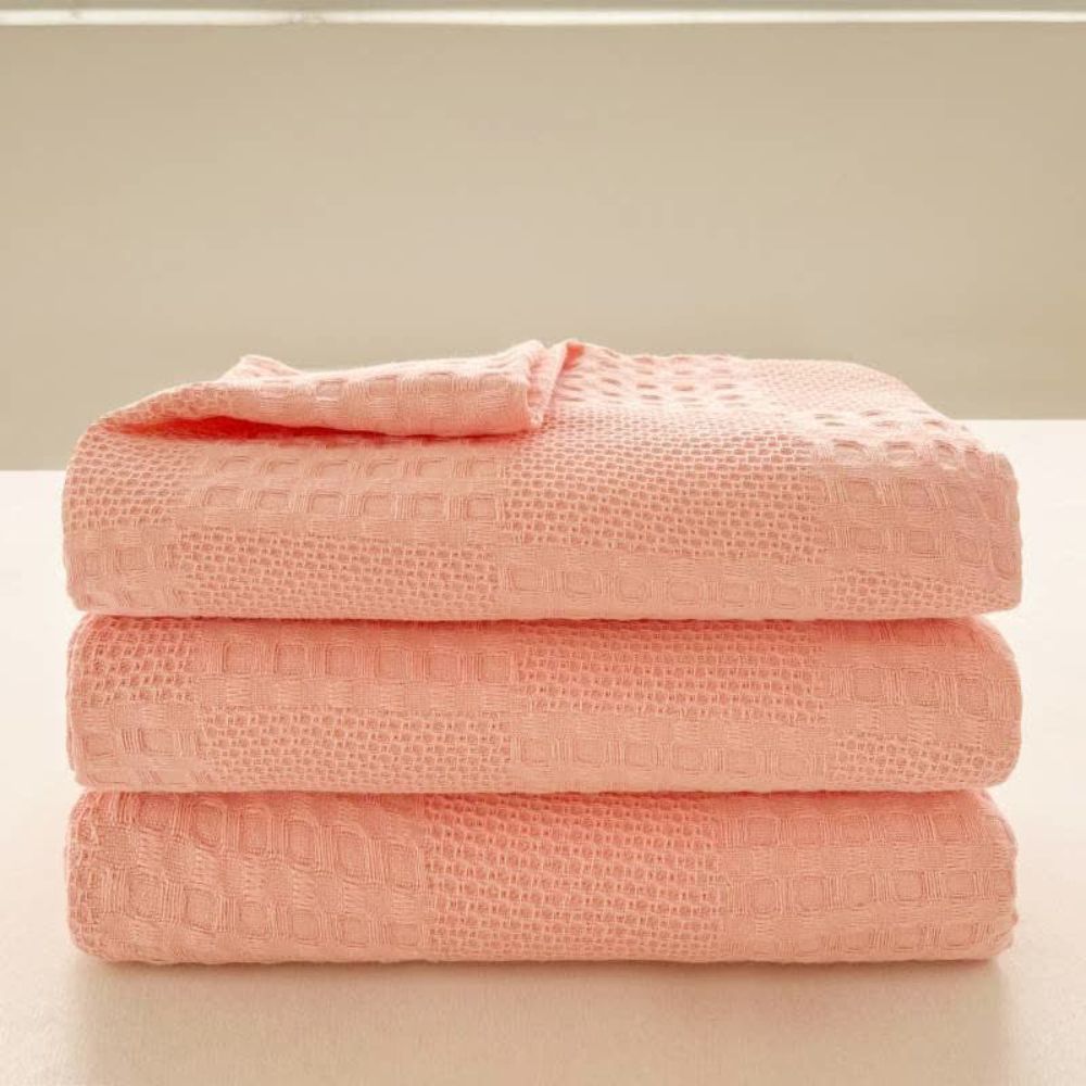Cotura Waffle Blanket | 100% Organic Cotton | Breathable & Elegant | Waffle Structure